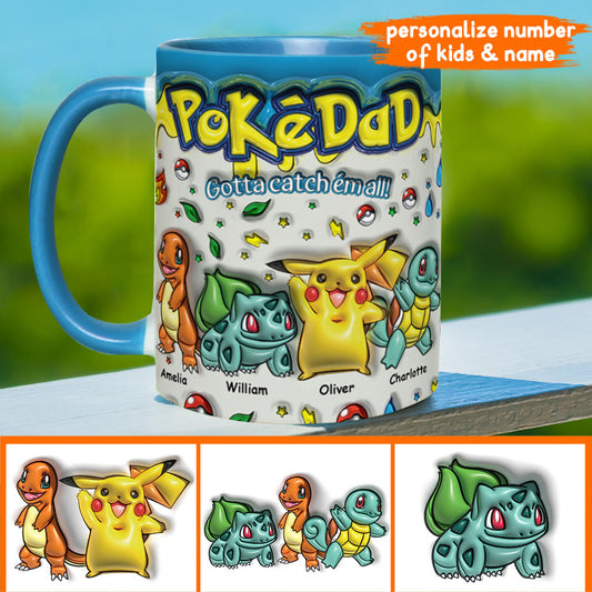 PokéDad Gotta Love Em' All - Personalized Monster Trainer Accent Mug