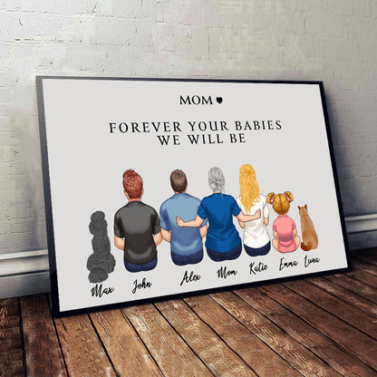 Forever Your Baby - Personalized Mother Canvas And Poster