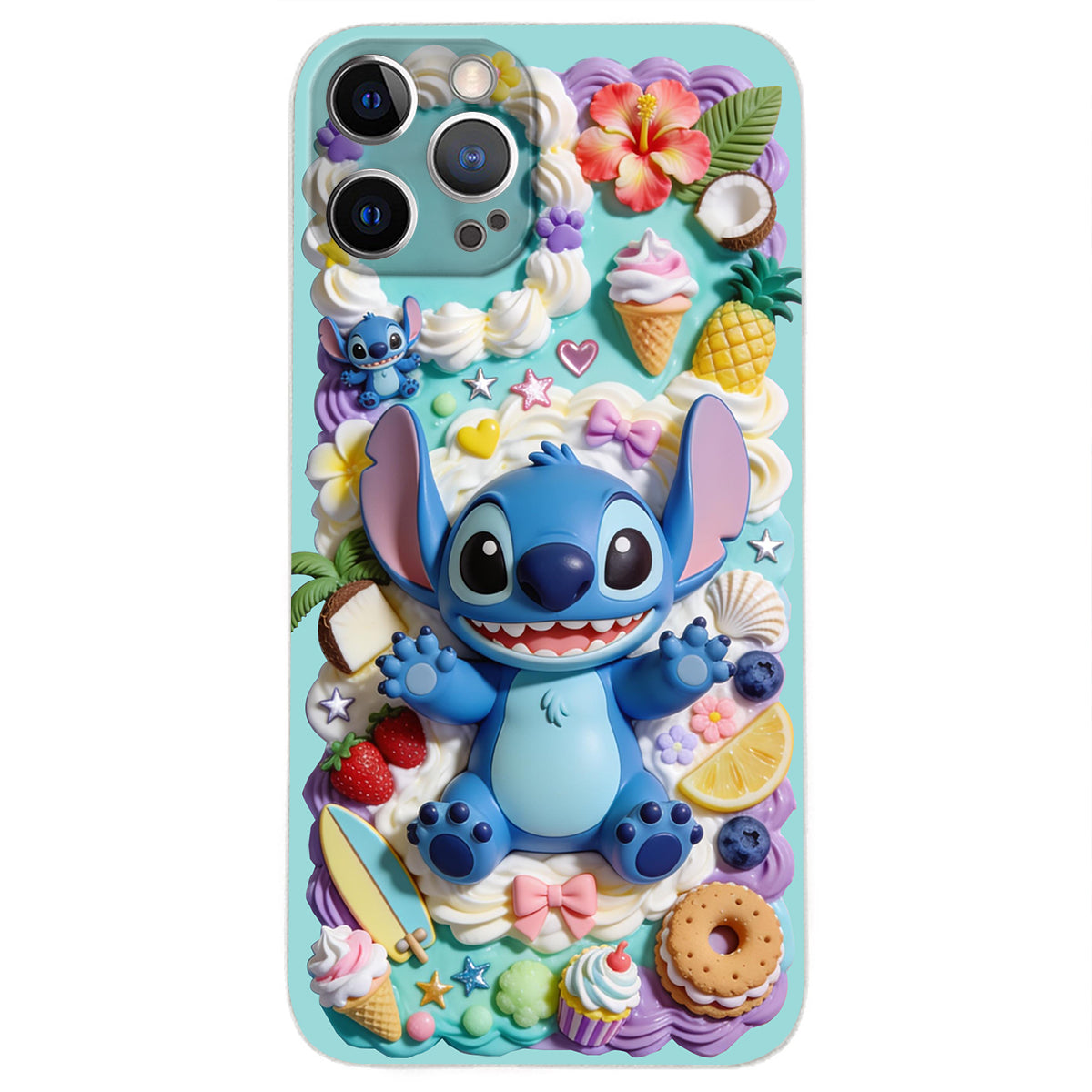 Ohana - Personalized Ohana 3D Embossed Leather Phone Case