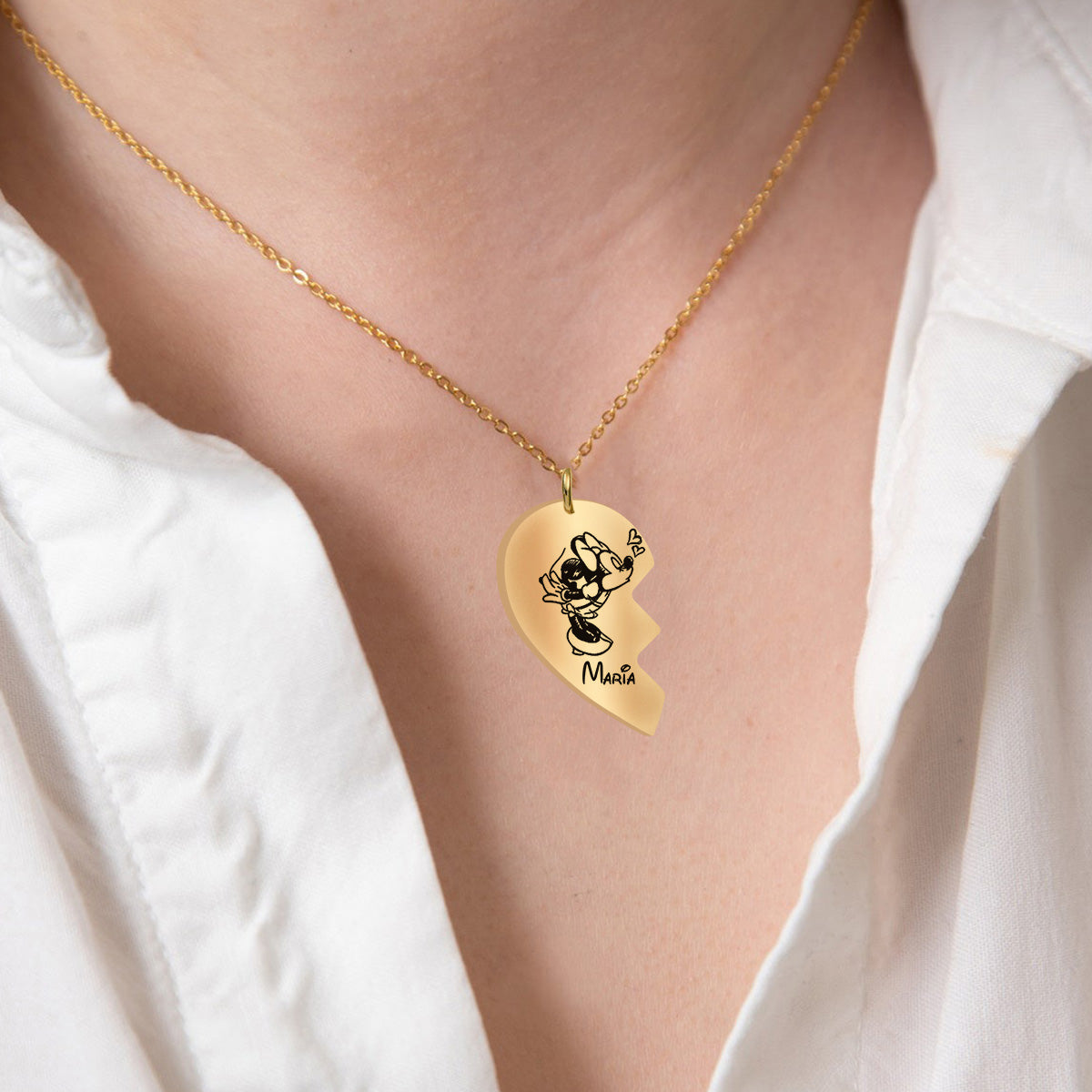 Magical Love - Personalized Mouse Matching Pendant Necklace