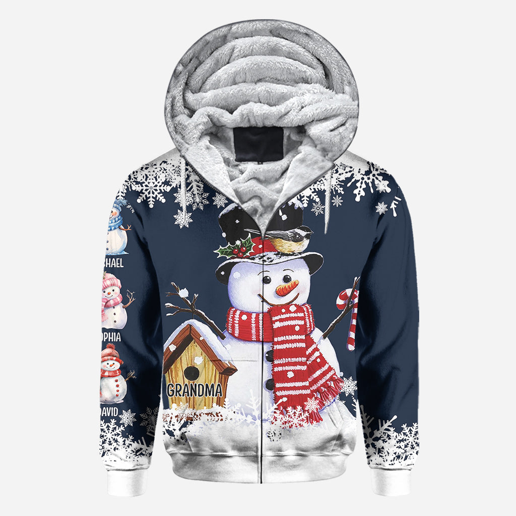 Grandma Snowman - Personalized Grandma All Over Shirt