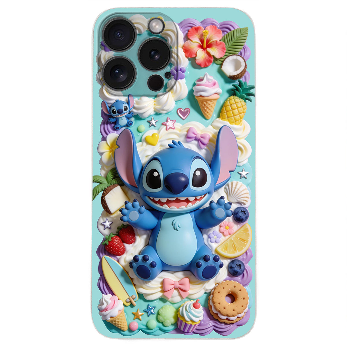 Ohana - Personalized Ohana 3D Embossed Leather Phone Case