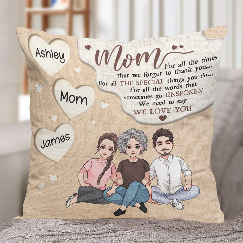 Thank You Mom - Personalized Mother's Day Mother Throw Pillow