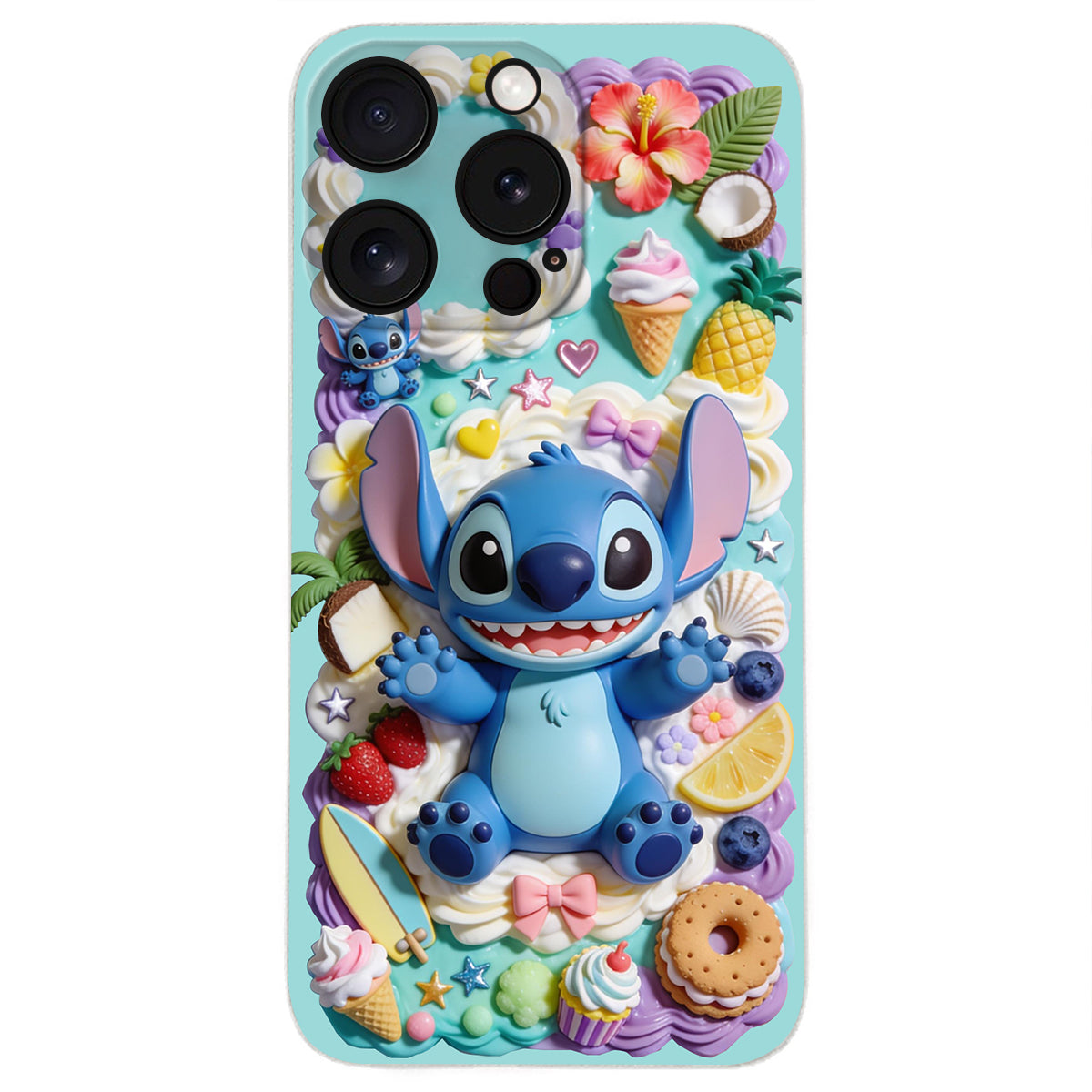 Ohana - Personalized Ohana 3D Embossed Leather Phone Case