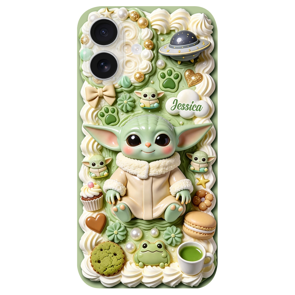Tiny Guardian Galaxy - Personalized The Force 3D Embossed Leather Phone Case