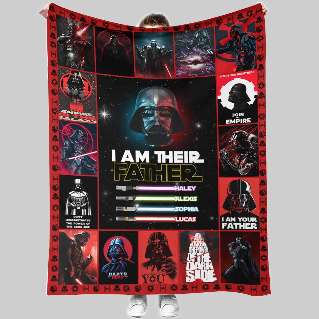 I Am Their Father - Personalized Father's Day The Force Blanket