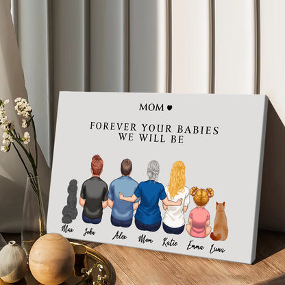 Forever Your Baby - Personalized Mother Canvas And Poster