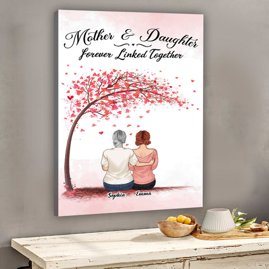 Forever Linked Together - Gift for mom, daughter, son - Personalized Canvas And Poster