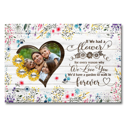 If Moms Were Flowers - Personalized Mother Canvas And Poster