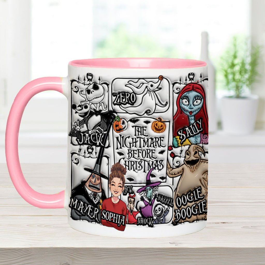 Custom Portrait With The Nightmares - Personalized Nightmare Accent Mug