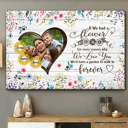 If Moms Were Flowers - Personalized Mother Canvas And Poster