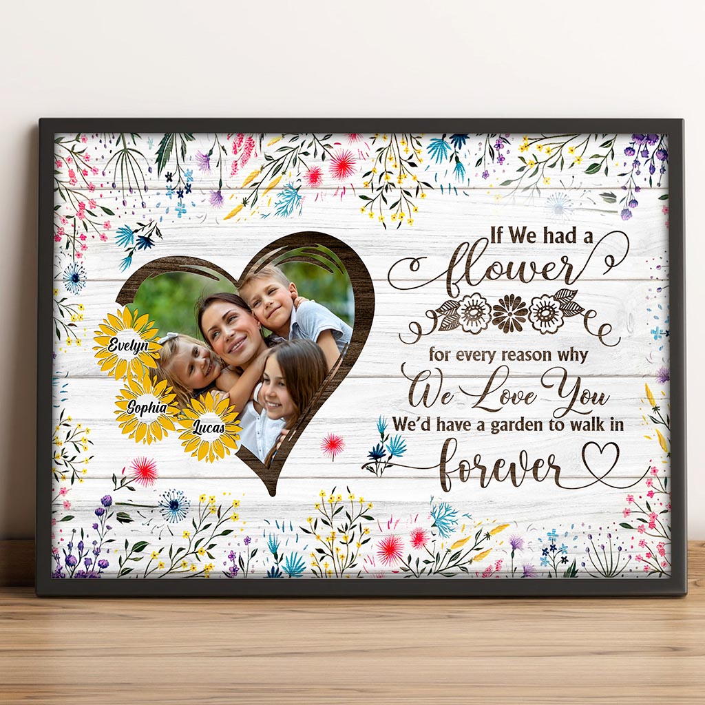 If Moms Were Flowers - Personalized Mother Canvas And Poster