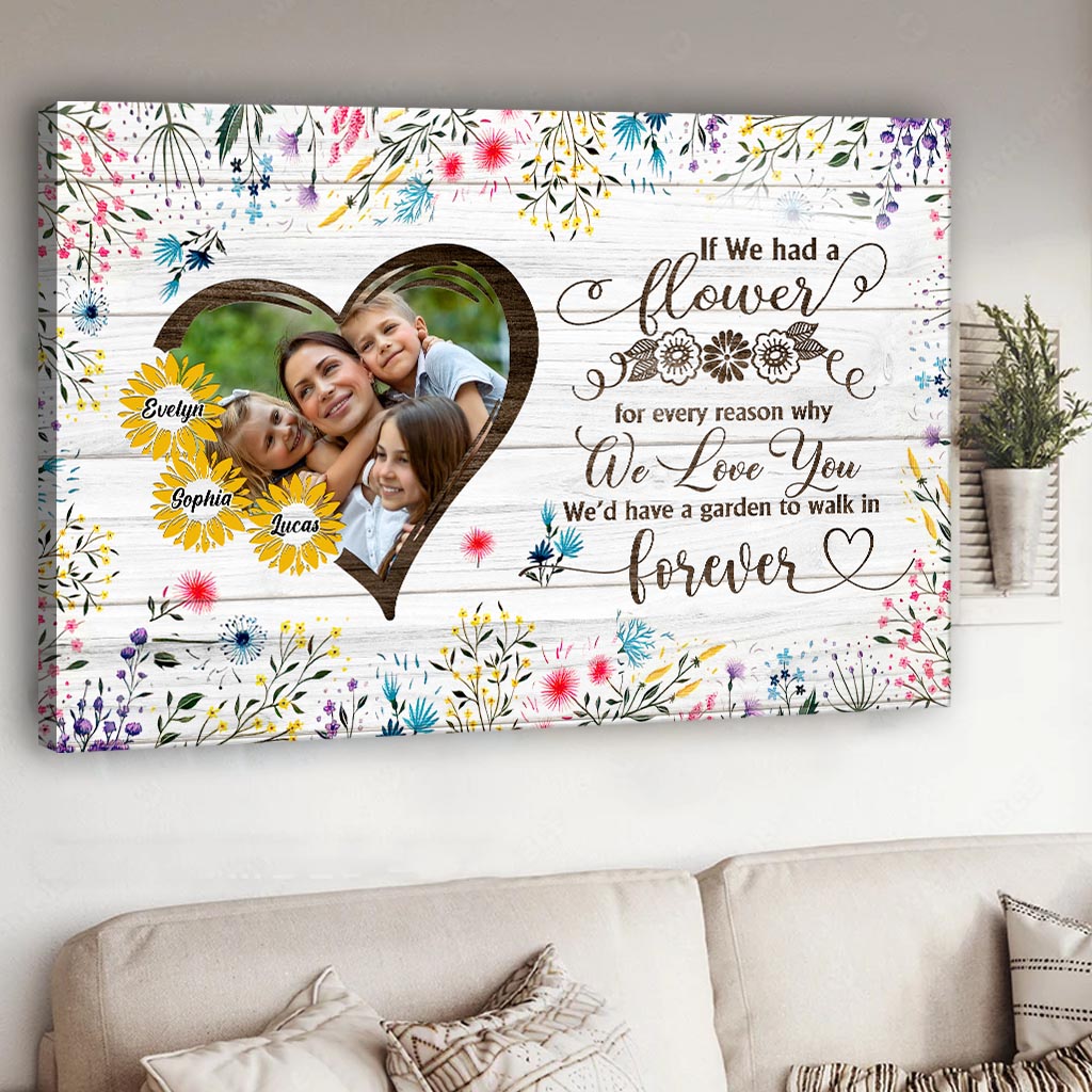 If Moms Were Flowers - Personalized Mother Canvas And Poster