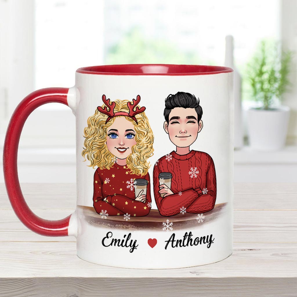 All I Want For Christmas Is You - Personalized Couple Accent Mug