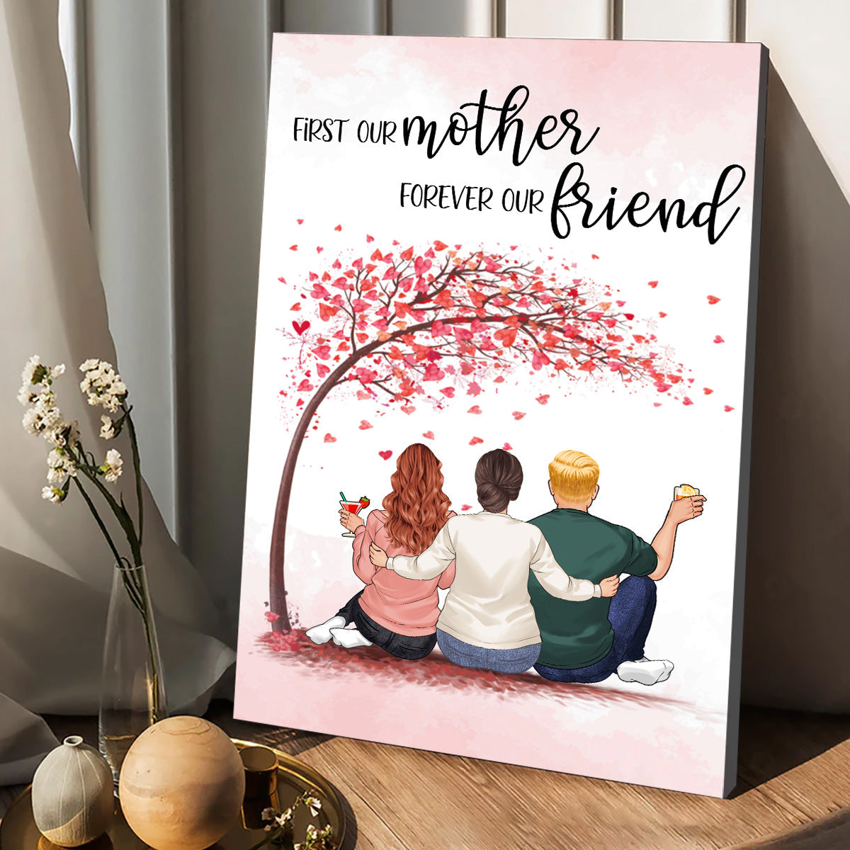 Forever Linked Together - Gift for mom, daughter, son - Personalized Canvas And Poster