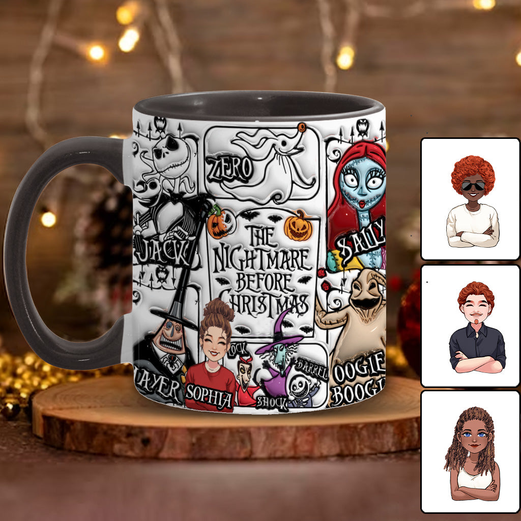 Custom Portrait With The Nightmares - Personalized Nightmare Accent Mug