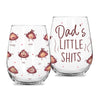 Mommy&#39;s Little Shit - Gift for mom, grandma, dad, grandpa - Personalized All Over Wine Glass