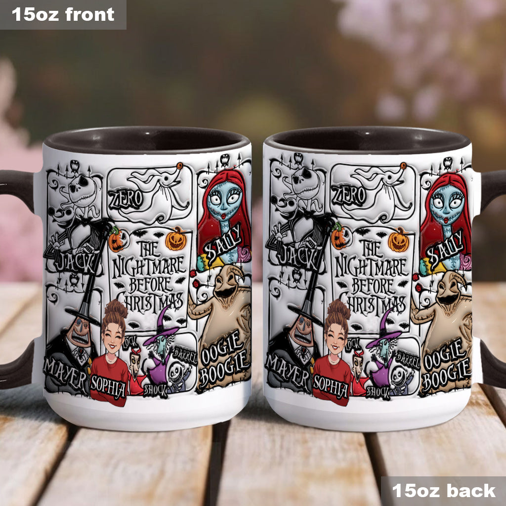Custom Portrait With The Nightmares - Personalized Nightmare Accent Mug