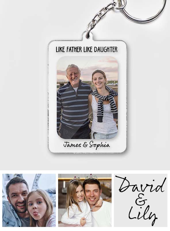 Father And Daughter - Personalized Daughter Keychain