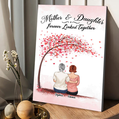 Forever Linked Together - Gift for mom, daughter, son - Personalized Canvas And Poster