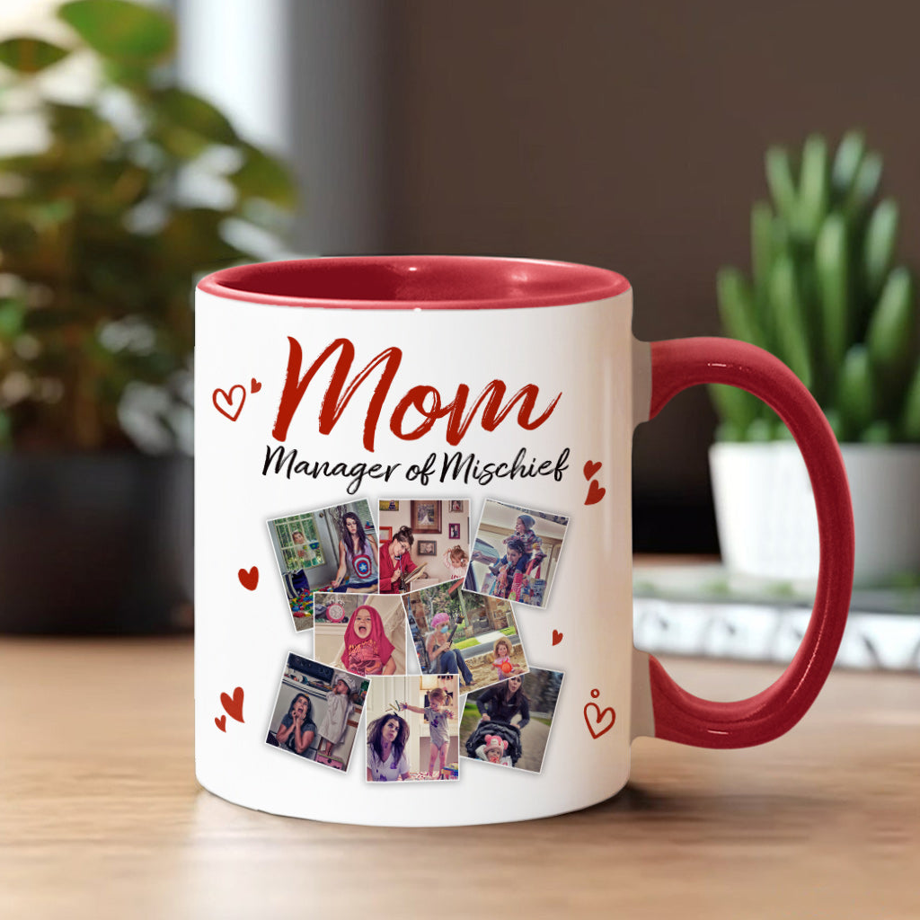 Mom Manager Of Mischief - Personalized Mother Accent Mug