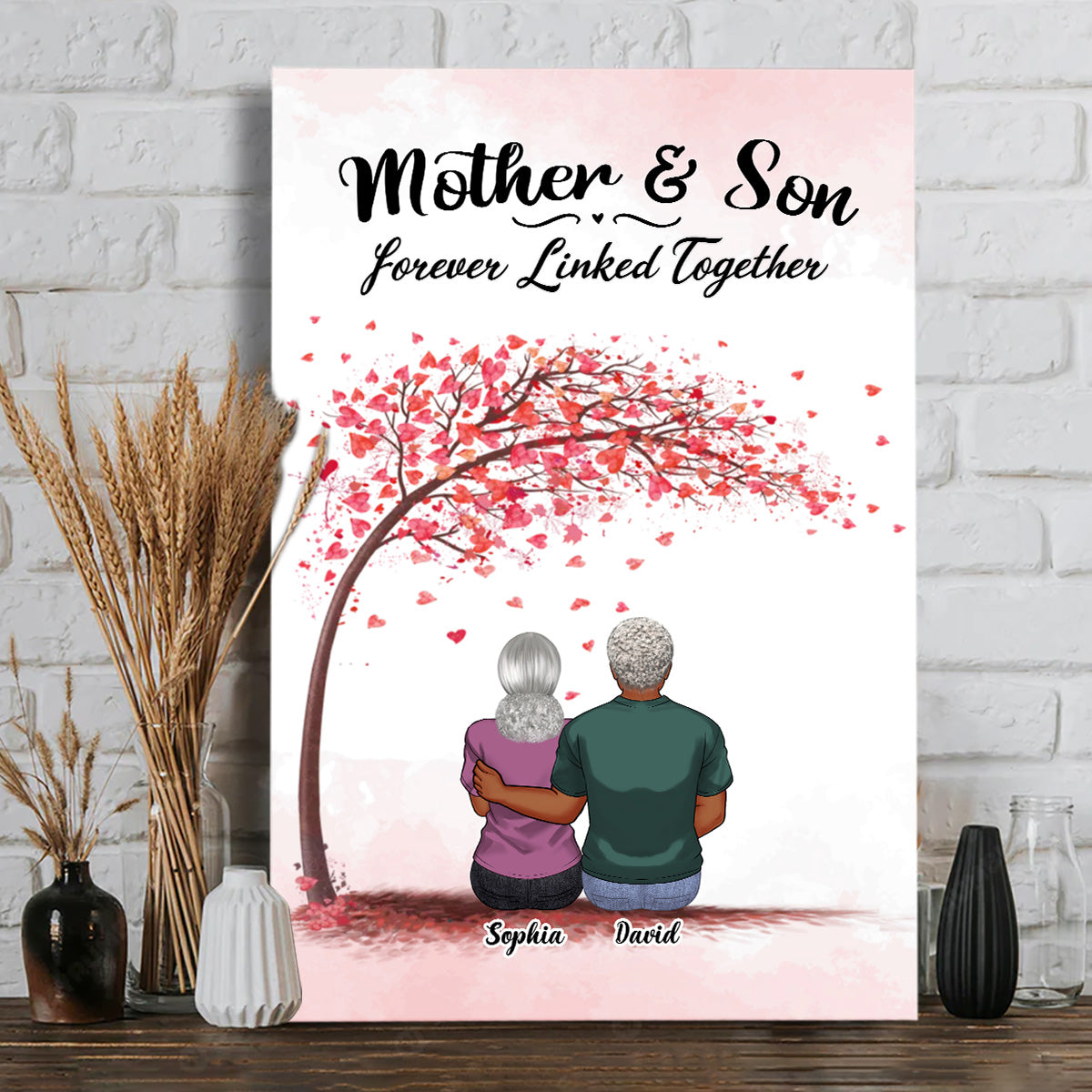 Forever Linked Together - Gift for mom, daughter, son - Personalized Canvas And Poster