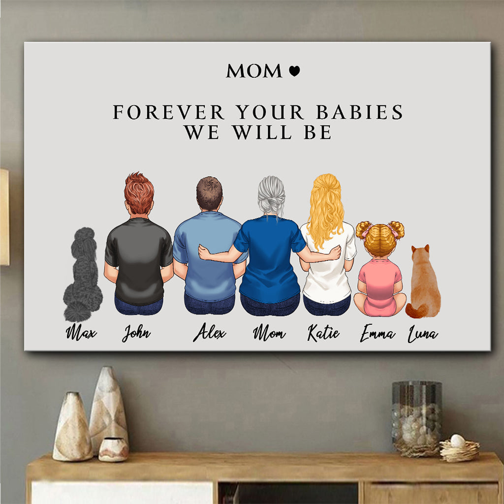 Forever Your Baby - Personalized Mother Canvas And Poster