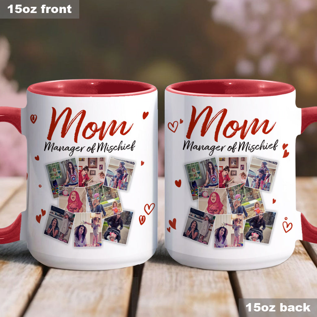 Mom Manager Of Mischief - Personalized Mother Accent Mug