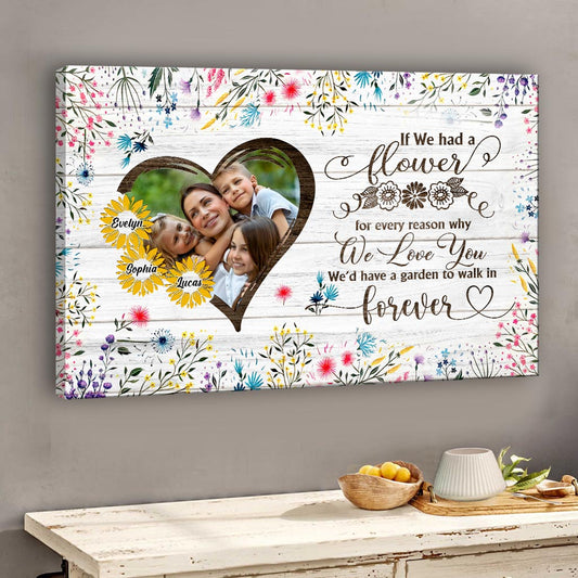 If Moms Were Flowers - Personalized Mother Canvas And Poster