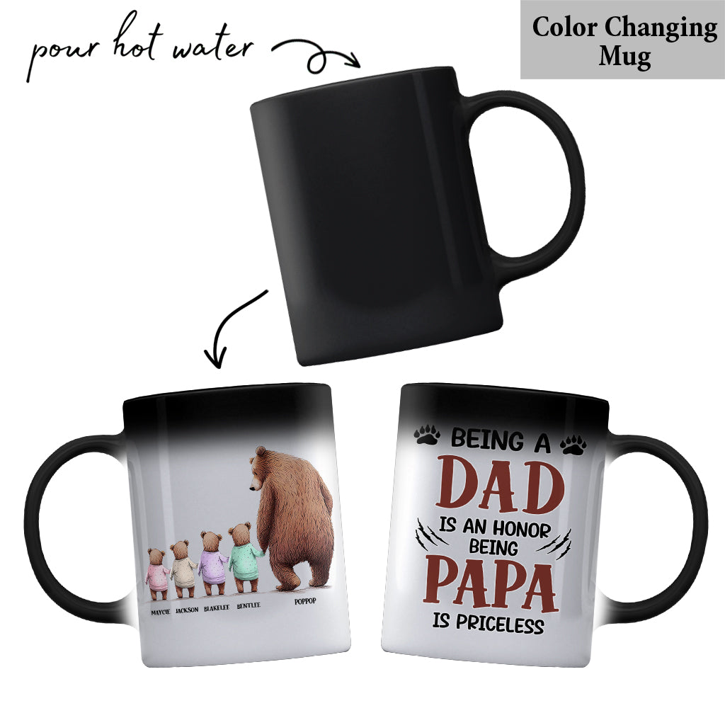 Priceless Papa Bear - Personalized Father's Day Grandpa Mug