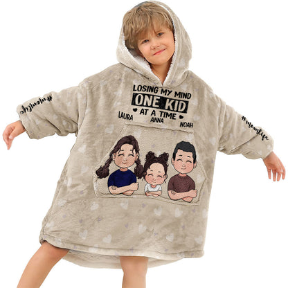 Losing Mind - Personalized Mother's Day Mother Blanket Hoodie