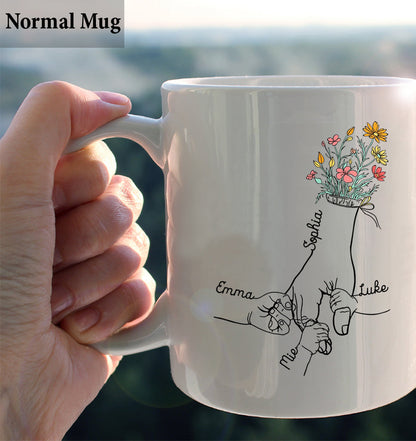 Holding Hand - Personalized Mother Mug