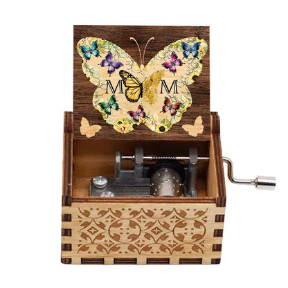 Mom Butterfly - Personalized Mother Hand Crank Music Box