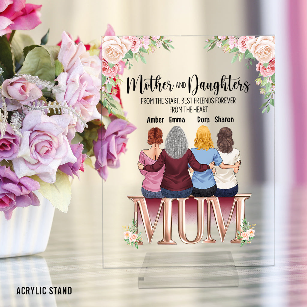 Mother And Children Best Friends Forever - Personalized Mother's Day Mother Transparent Acrylic Plaque