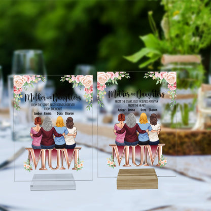 Mother And Children Best Friends Forever - Personalized Mother's Day Mother Transparent Acrylic Plaque