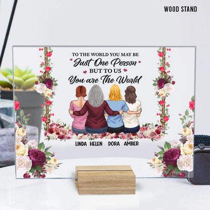 Mother To Us You Are The World - Personalized Mother's Day Mother Transparent Acrylic Plaque