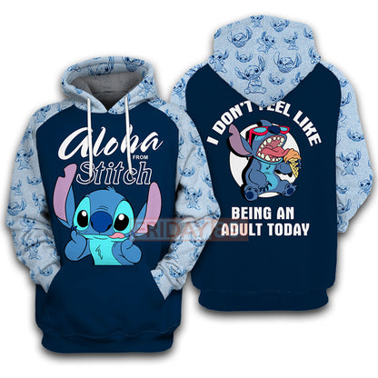 Don't Feel Like Being An Adult Ohana All Over Shirt 0523