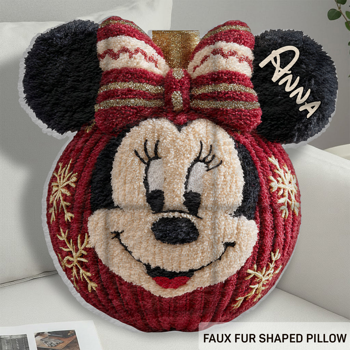 Magical Friends And Christmas Ornament Gift - Personalized Mouse Shaped Pillow