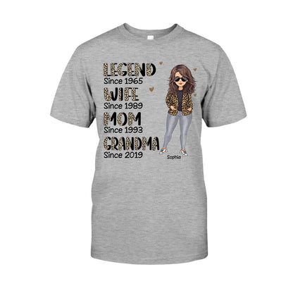 Legend Wife Mom - Personalized Mother's day Mother T-shirt and Hoodie