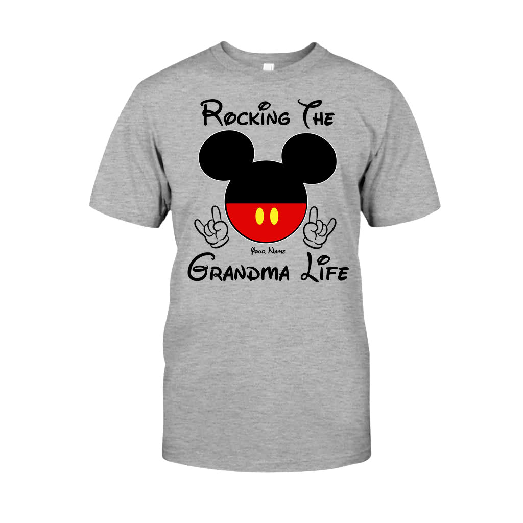Rocking The Grandma Life - Personalized Mother's Day Mouse T-shirt and Hoodie