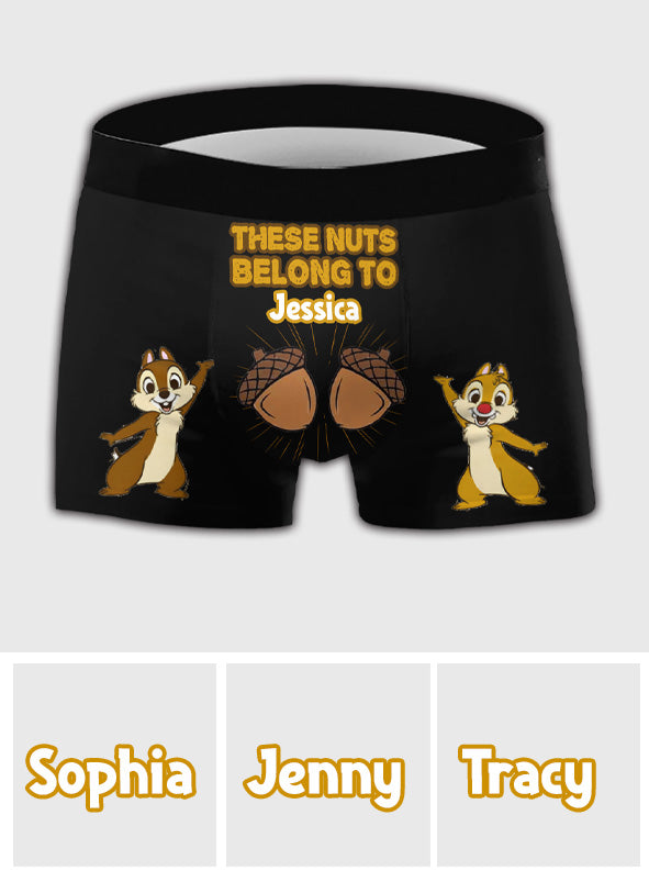 These Nuts Belong To... - Personalized Mouse Men’s Boxer Briefs