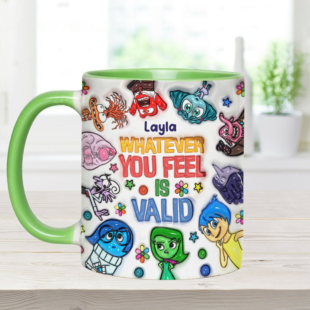 It's Ok To Feel All The Feels - Personalized Accent Mug