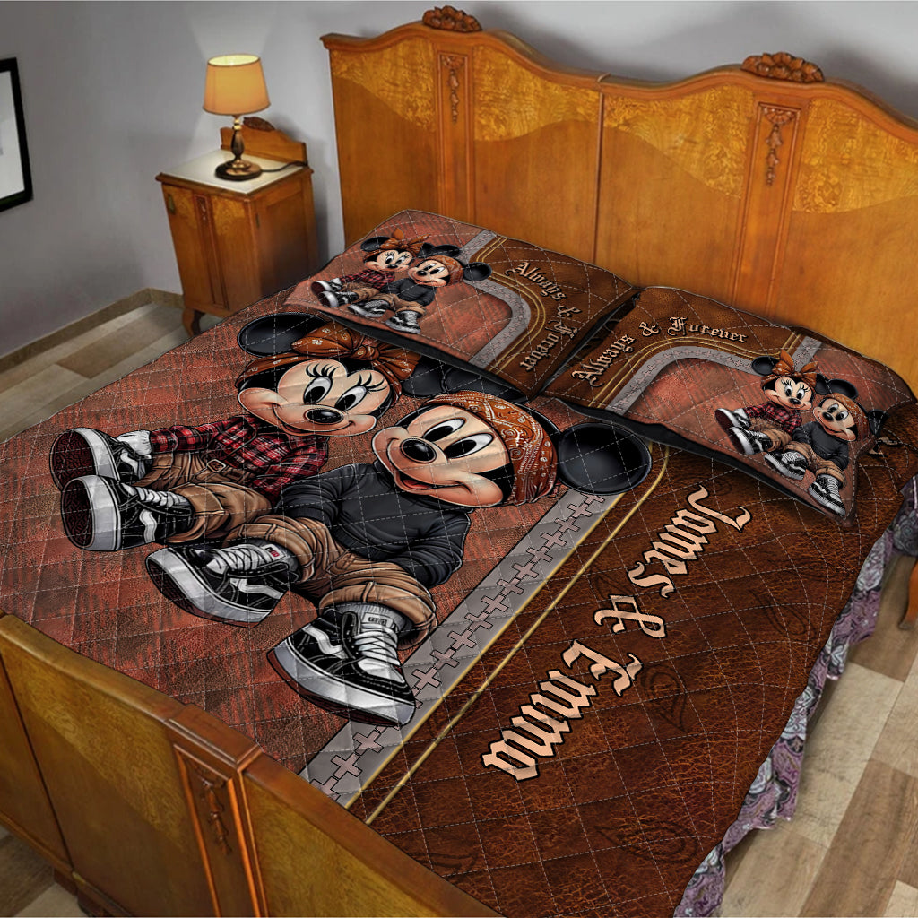 Always And Forever Chicano Mouse Ears - Personalized Mouse Quilt Set