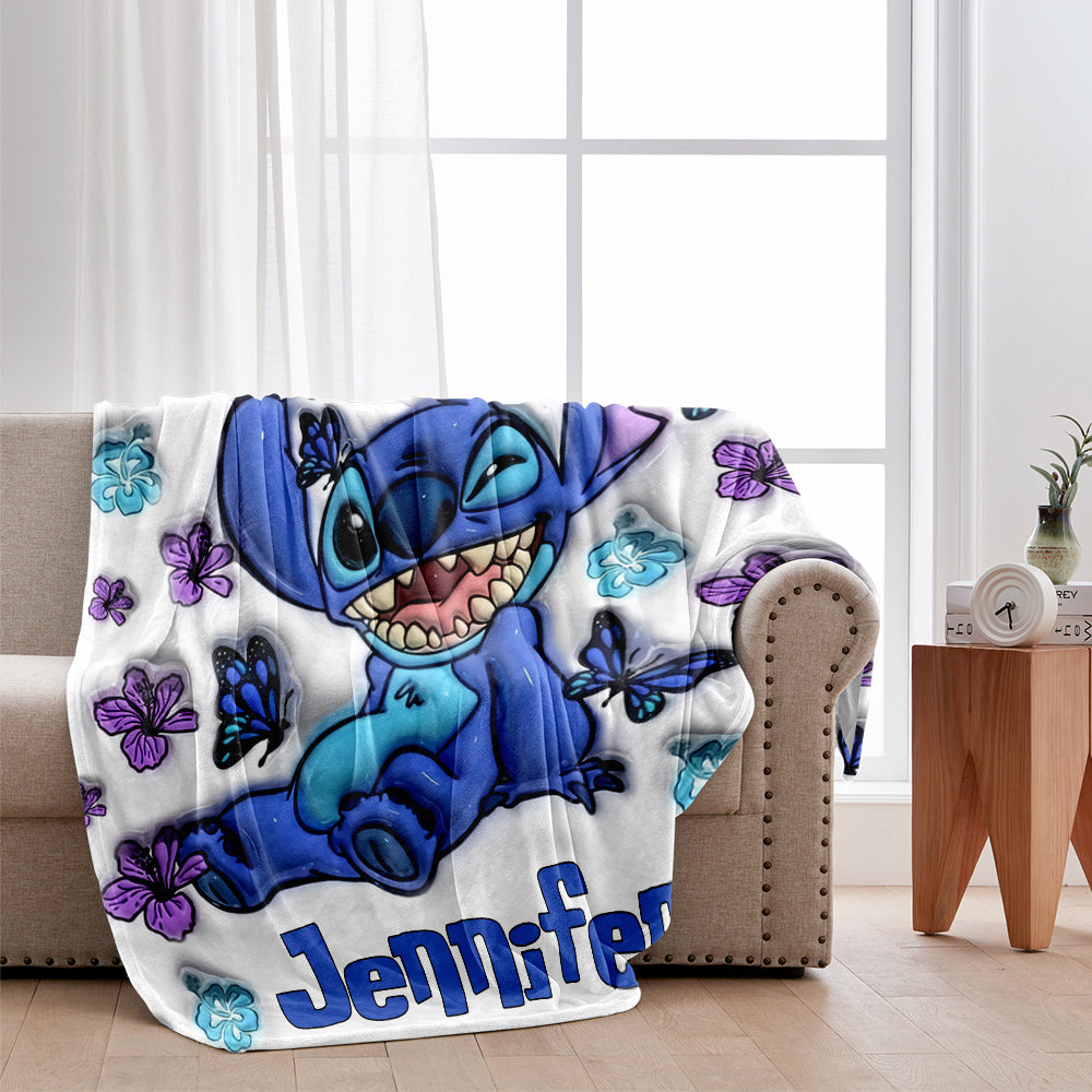 Purple Ohana - Personalized Ohana Blanket