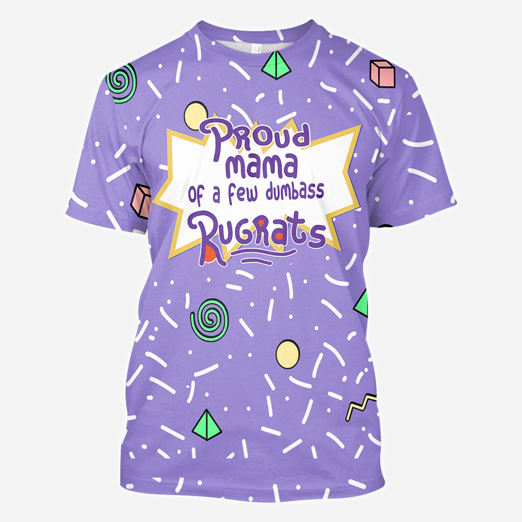 Proud Mama Of A Few Kids - Personalized 90's Cartoon All Over Shirt