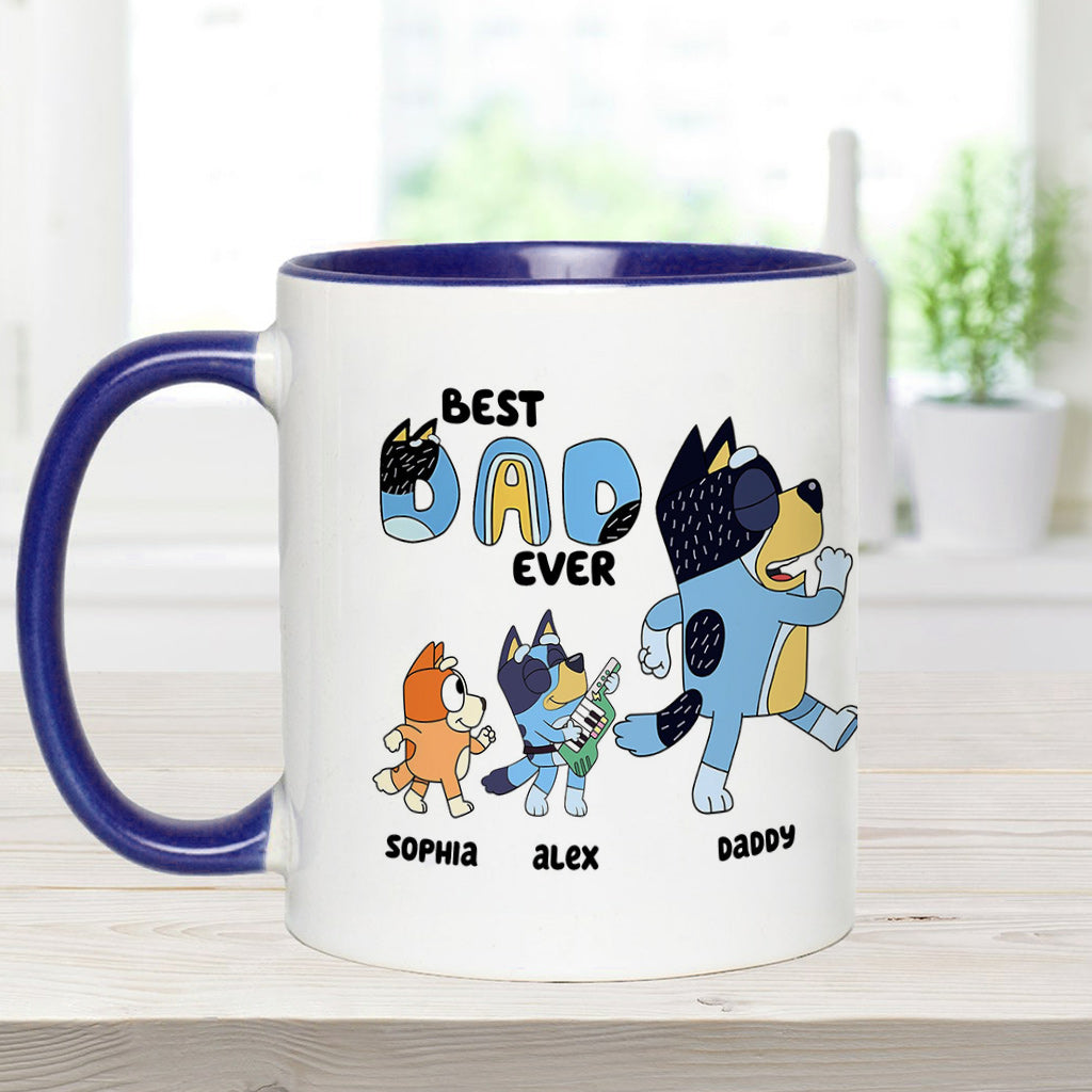 Best Dad Mum Ever - Personalized Father Accent Mug