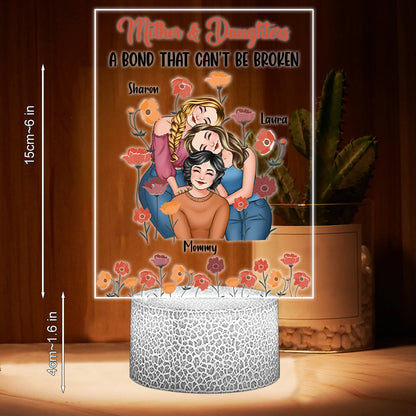 A Bond That Can't Be Broken - Personalized Mother Shaped Plaque Light Base