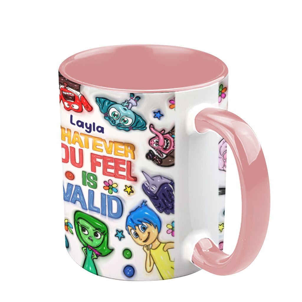 It's Ok To Feel All The Feels - Personalized Accent Mug