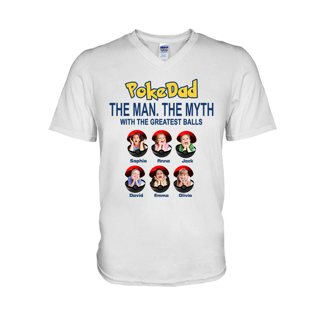 Pokedad The Man The Myth Any Title - Personalized Monster Trainer T-shirt And Hoodie