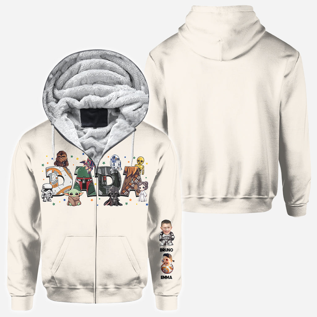 Dada Best Dad In The Galaxy Any Title - Personalized The Force All Over Shirt